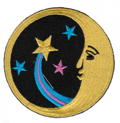 Half Moon With Stars Patch