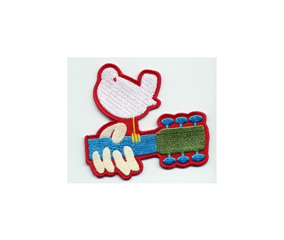 PATCH - WOODSTOCK DOVE GUITAR LOGO PATCH
