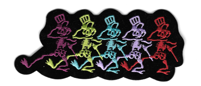 Row Of 5 Skeletons Patch