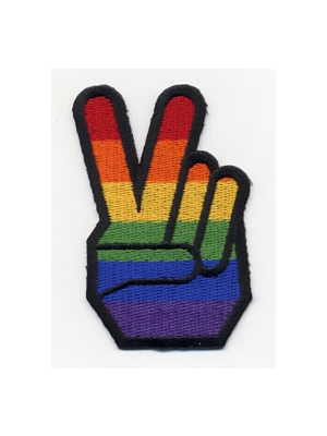 RAINBOW PEACE FINGERS PATCH
