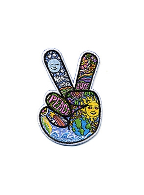 PEACE FINGERS DAN MORRIS PATCH