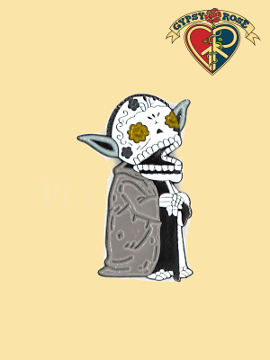 Yoda Skull Pin