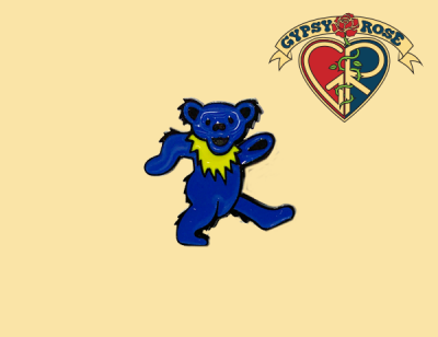 Grateful Dead Blue Dancing Bear Pin