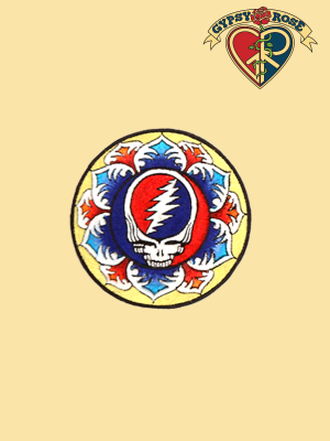 Grateful Dead Steal Your Face Lotus Mandala Patch