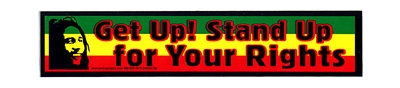 Marley Get Up Stand Up Small Bumper Sticker