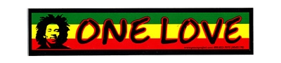 Marley One Love Small Bumper Sticker