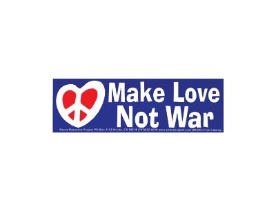 MAKE LOVE NOT WAR STICKER