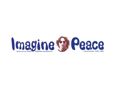 IMAGINE PEACE - JOHN LENNON BUMPER STICKER