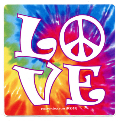Tye Dye Love Sticker