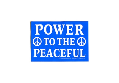 BUMPER POWER TO THE PEACEFUL BUMPER STICKER