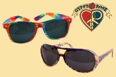 TYE DYE DARK LENS SUNGLASSES