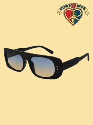 Cat Eye Square Light Mirrored Lens Sunglasses