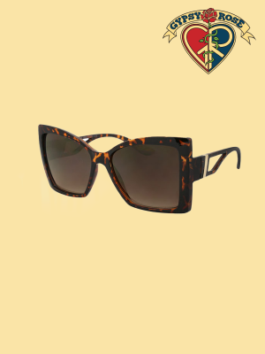Cat Eye With Light Mirror Lens Sunglasses