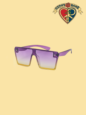 Unisex Retro Color Mirror Lens Sunglasses
