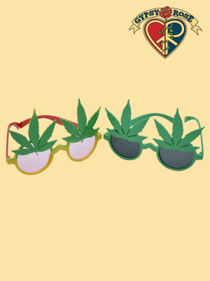 Cannabis Leaf Funky Sunglasses