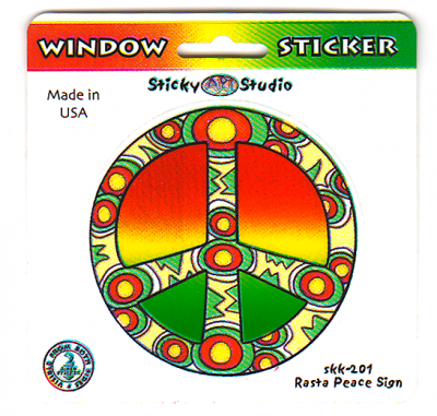 Mini Rasta Peace Signsticker