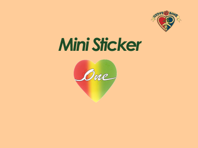 Mini One Love Heart Sticker