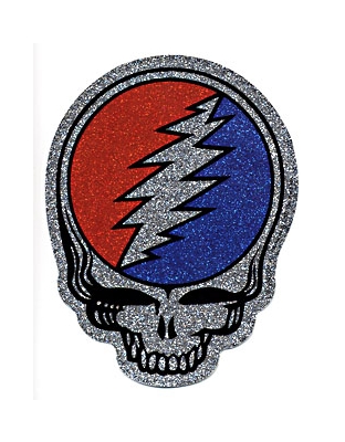 STICKER- GRATEFUL DEAD STEAL YOUR FACE GLITTER STICKER