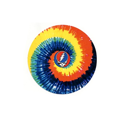 GRATEFUL DEAD STEAL YOUR FACE TYE DYE SWIRL STICKER