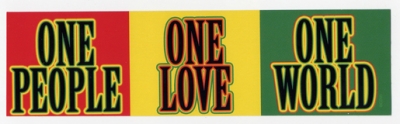 1 PEOPLE 1 LOVE 1 WORLD STICKER