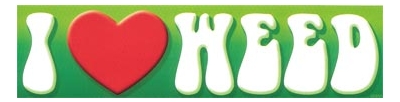 I Love Weed Sticker