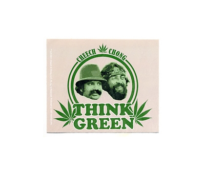 CHEECH & CHONG THINK GREEN STICKER