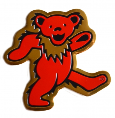 Grateful Dead Dancing Bear Metal Large Sticker