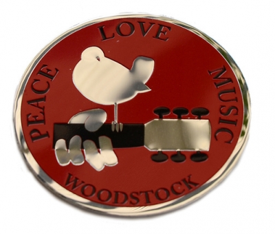 Large Woodstock Metal Sticker