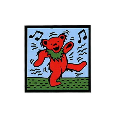 Grateful Dead Dancing Bear Music Notes Movin' Sticker
