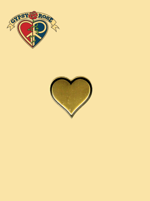 MEDIUM HEART OF GOLD METAL STICKER
