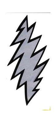 Silver Lighting Bolt Sticker