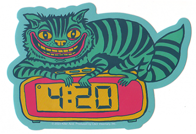 Cheshire 4:20 Sticker