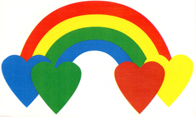 Rainbow Hearts Sticker