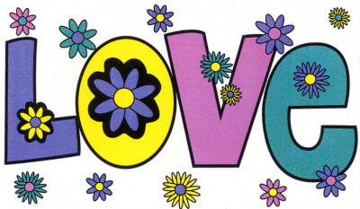 Flower Power Love Sticker
