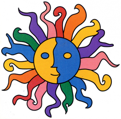 Multi Color  Sun Sticker