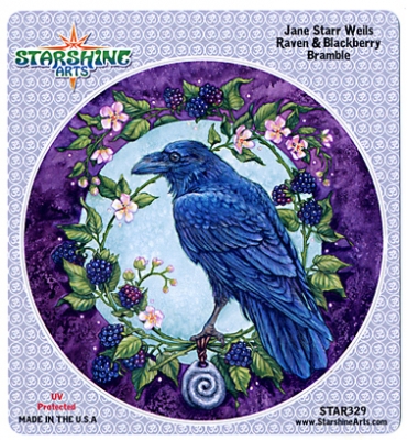 RAVEN AND BLACKBERRY BRAMBLE STICKER