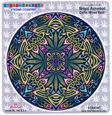 Celtic Weed Knot Sticker