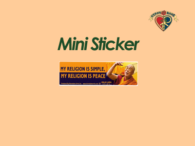 My Religion Is Simple My Religion Is Peace Sticker