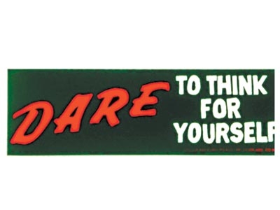 DARE TO THINK STICKER