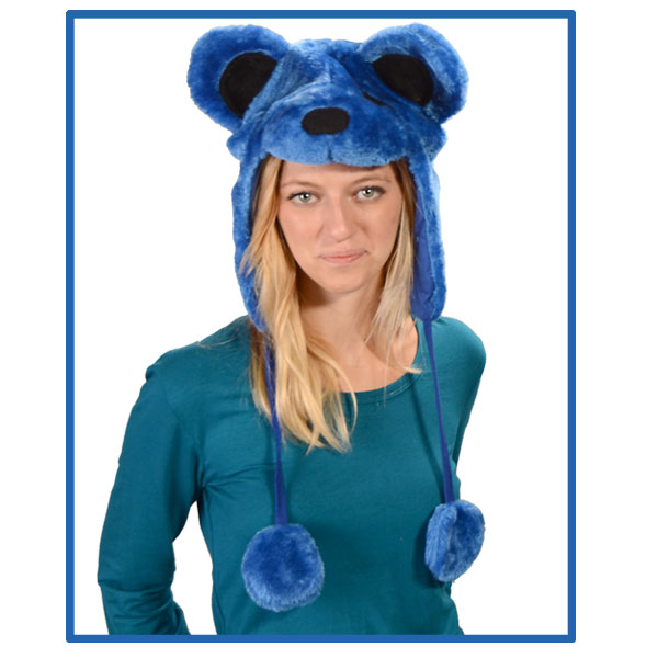 New Grateful Dead Purple Dancing Bear Adult Laplander Hat Winter Fuzzy Soft Warm 
