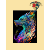 Dragon Wolf Cosmic Tapestry