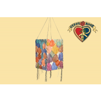Vegetable Dyed Bodhi Leaf 4-Sided Lokta Paper Lantern