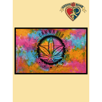 Cannibis Tye Dye Twin Tapestry