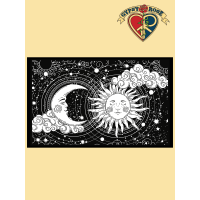 Sun Moon Cloud Twin Tapestry