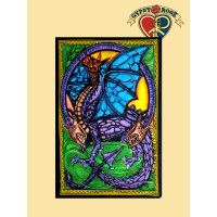 Handbrush Painted Dragon Twin Tapestry