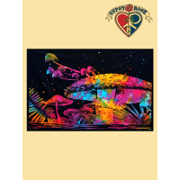 Psychedelic Mushroom Twin Tapestry