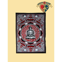 MEDITATING BUDDHA TWIN TAPESTRY - BEDSPREAD