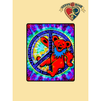 Grateful Dead Peace Bear Fleece Throw