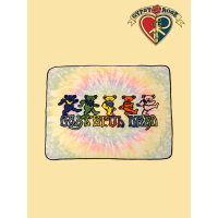 Grateful Dead Dancing Bear Tye Dye Fleece Throw