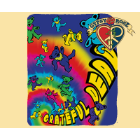 Grateful Dead Dancing Bear Spiral Throw Blanket